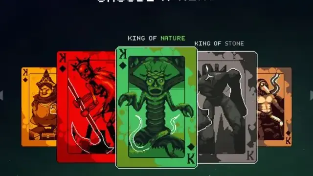 9 Kings choose a king screen with the King of Nature card selected