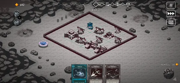 9 Kings mobile gameplay: kingdom grid with cards in hand ready to place